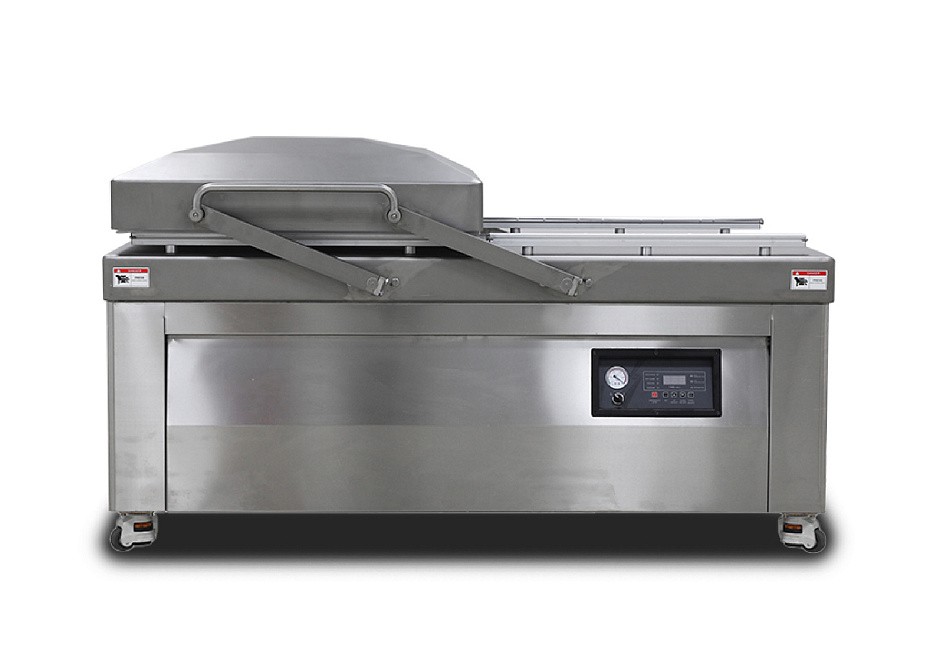 Напольная двухкамерная вакуум-упаковочная машина HVC-720S/2B-G (нерж., газ, электр. панель, 380В) Hualian - Купить с доставкой по всей России - 2