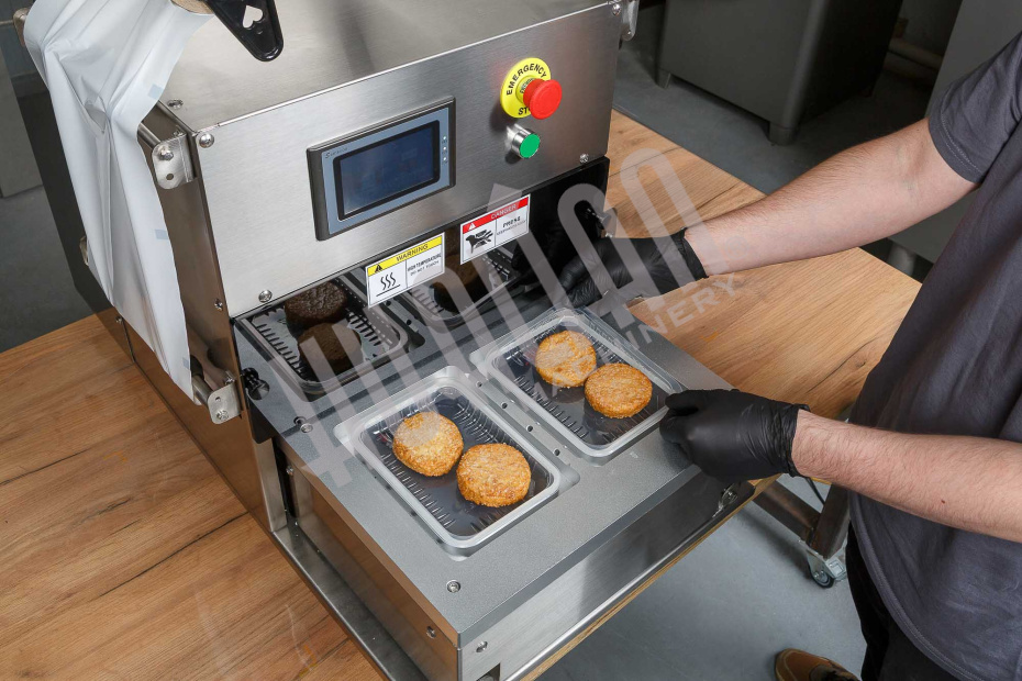 Запайщик лотков с газонаполнением EV-271 (187*137*120 мм, 2 лотка за цикл) Hualian - Купить с доставкой по всей Беларуси