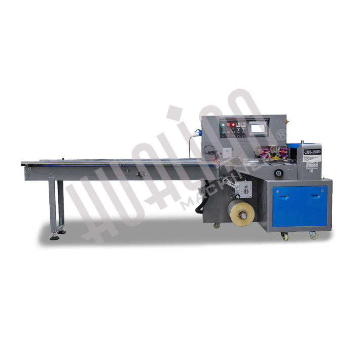 Горизонтальная упаковочная машина DXDZ-250XD (3 servo, лент. 150 мм, рег.форм., min bag L 65, H 40, 2-х позиц.нож) Hualian - Купить с доставкой по всей Беларуси