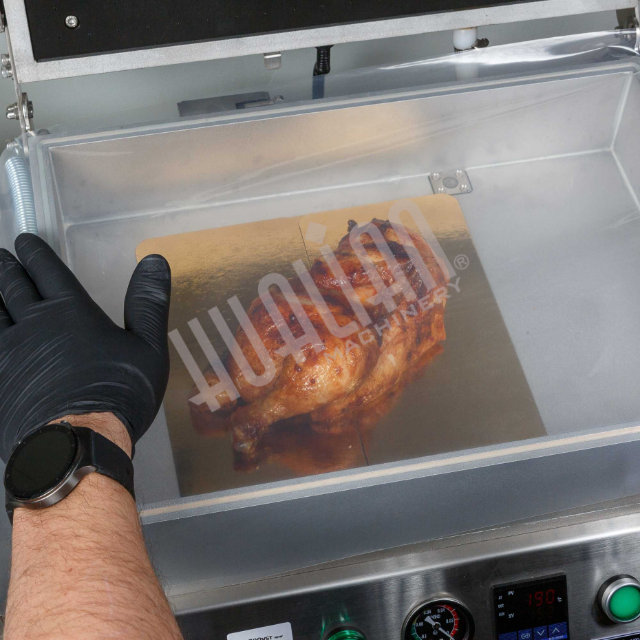 Ручной вакуумный пищевой скин-упаковщик HLV-300VST (глубина лотка 55 мм,2 лотка) PREMIUM Hualian - Купить с доставкой по всей Беларуси