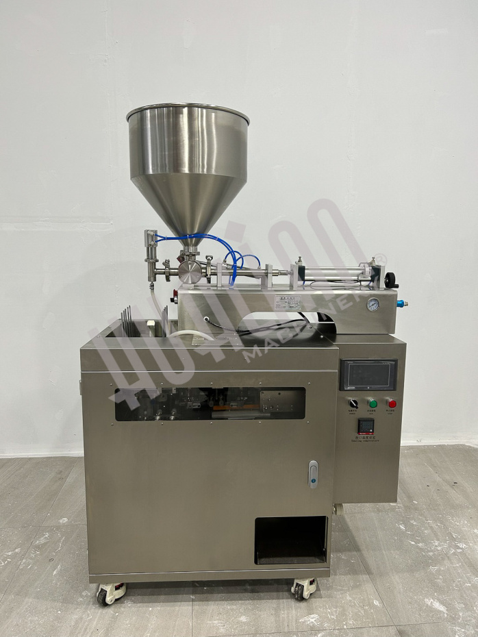 Мини дой-пак линия с поршневым дозатором для пакетов с зип-локом HLDX-9018G Hualian - Купить с доставкой по всей Беларуси