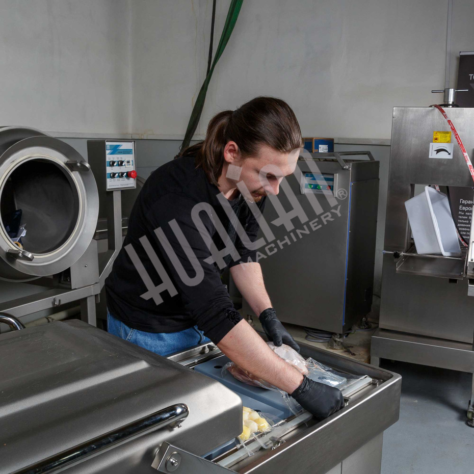 Напольная двухкамерная вакуум-упаковочная машина DZQ-600/2SB SS Hualian - Купить с доставкой по всей Беларуси