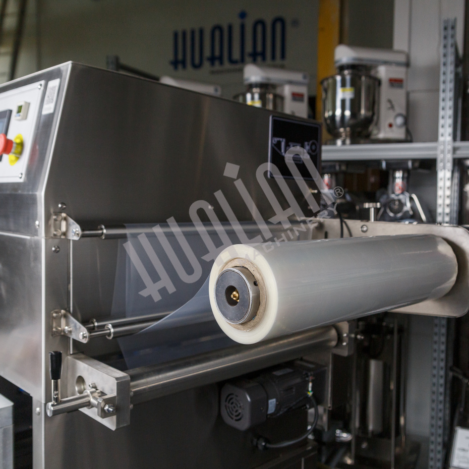 Полуавтоматический запайщик лотков (4 лотка,187*137*40) HVT-550M/4 (нерж., СКИН) Hualian - Купить с доставкой по всей Беларуси