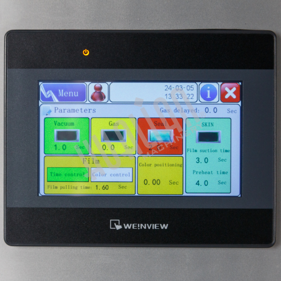 Полуавтоматический запайщик лотков (4 лотка,187*137*40) HVT-550M/4 (нерж., СКИН) Hualian - Купить с доставкой по всей Беларуси