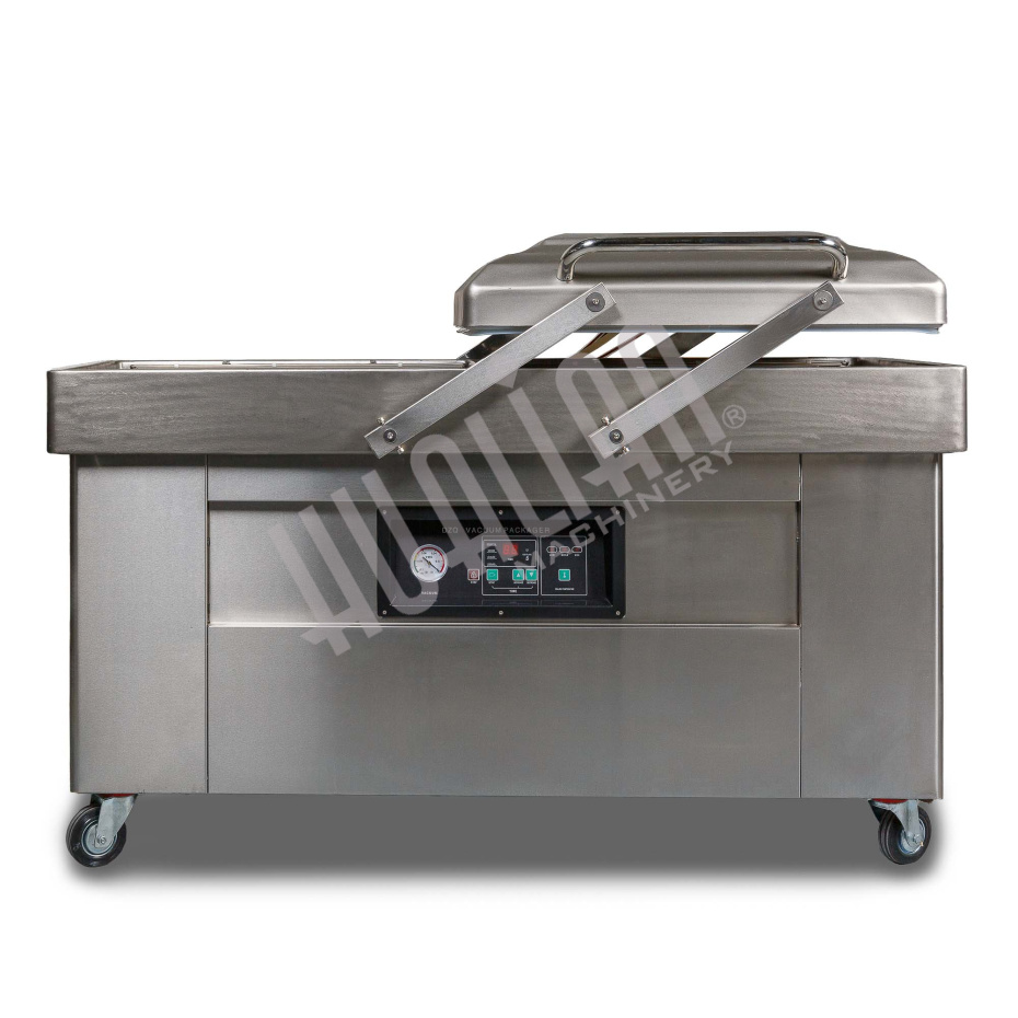 Напольная двухкамерная вакуум-упаковочная машина DZQ-600/2SB SS Hualian - Купить с доставкой по всей Беларуси