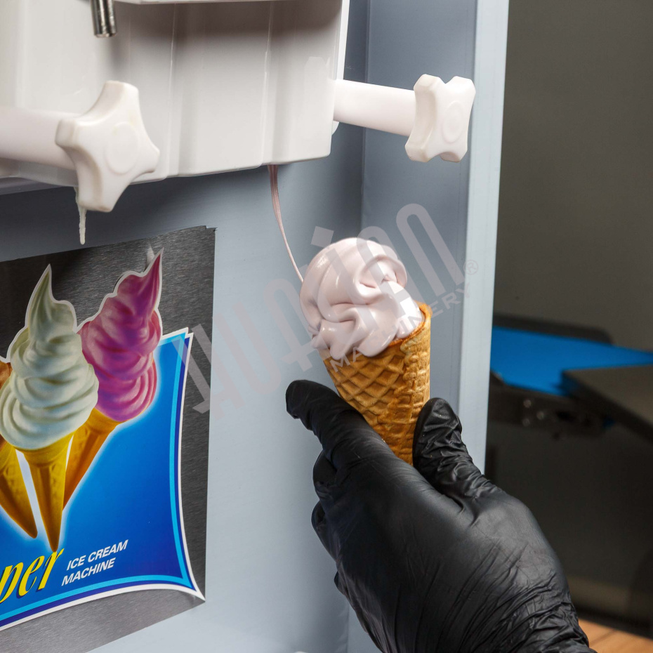 Фризер для мягкого мороженого HIM-03 с функцией ночного хранения и помпой (3 рожка) Hualian - Купить с доставкой по всей Беларуси