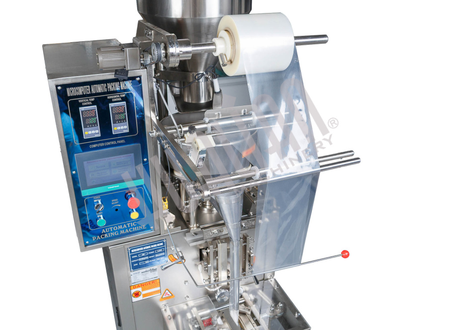 Автоматическая фасовочно-упаковочная машина DXDK-320RH-E (нерж., стик 17*110 мм, 4.6-8 мл, W пленки 42 мм, зубч. нож.) Hualian - Купить с доставкой по всей Беларуси