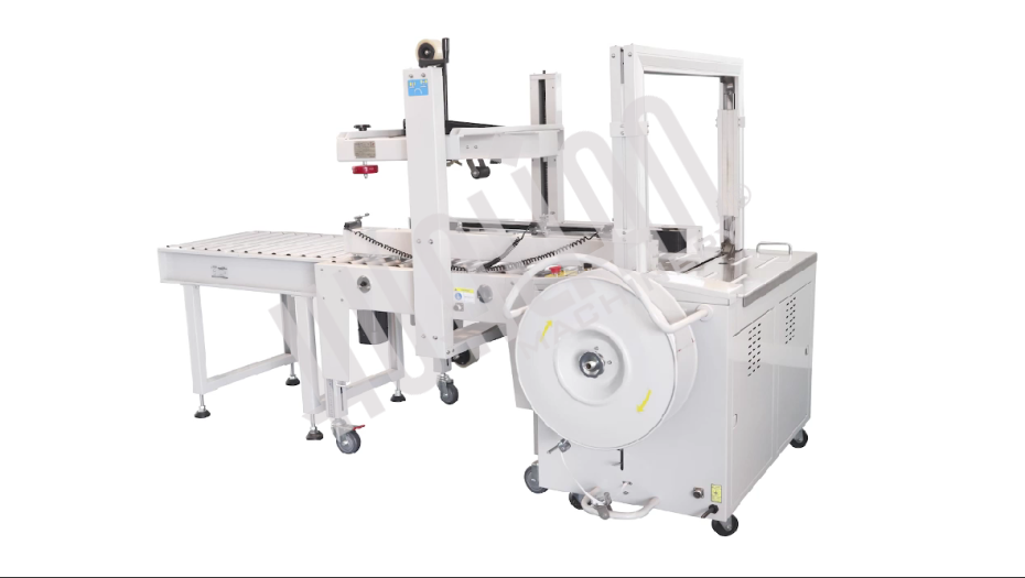 Полуавтоматический заклейщик коробов FXJ-5050L Hualian - Купить с доставкой по всей Беларуси