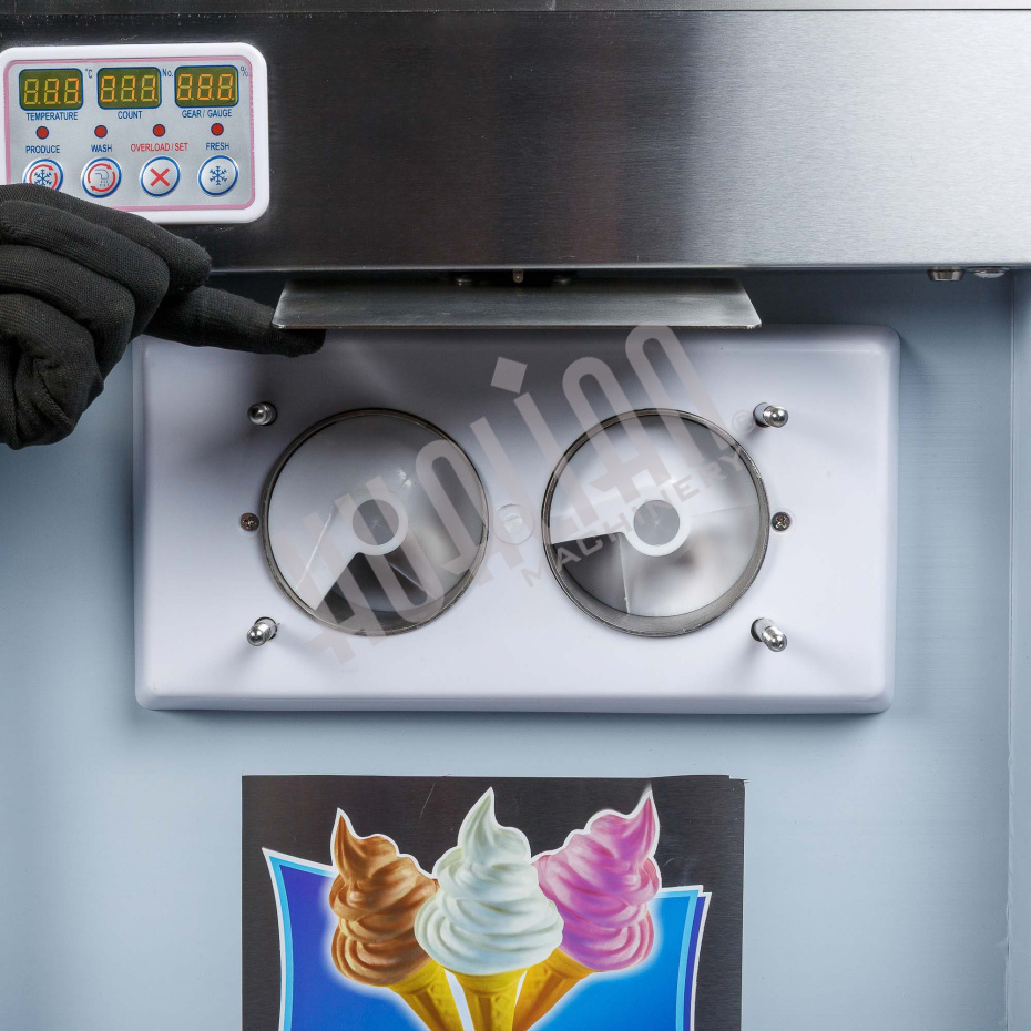 Фризер для мягкого мороженого HIM-03 с функцией ночного хранения и помпой (3 рожка) Hualian - Купить с доставкой по всей Беларуси