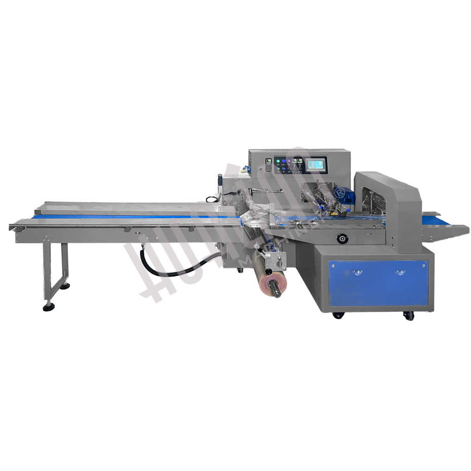 Горизонтальная упаковочная машина DXDZ-600XD с откачкой воздуха (3 servo, лент. 280 мм, min bag L 180, H max. 100) Hualian - Купить с доставкой по всей Беларуси