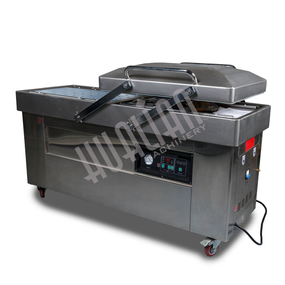 Напольная двухкамерная вакуум-упаковочная машина DZQ-700/2SB (нерж., газ) Hualian - Купить с доставкой по всей Беларуси