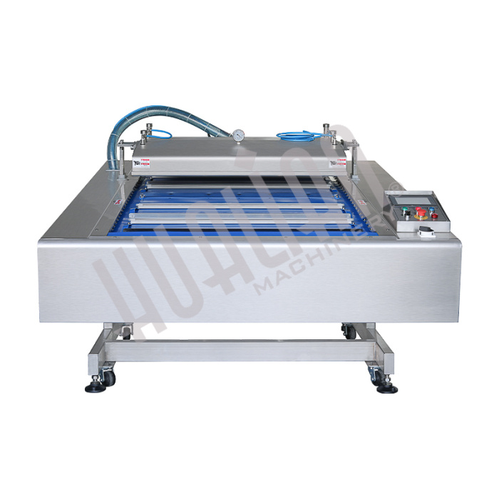 Автоматическая вакуум упаковочная машина конвейерного типа HVB-1020F/1 (DZ-1020F) Hualian - Купить с доставкой по всей Беларуси