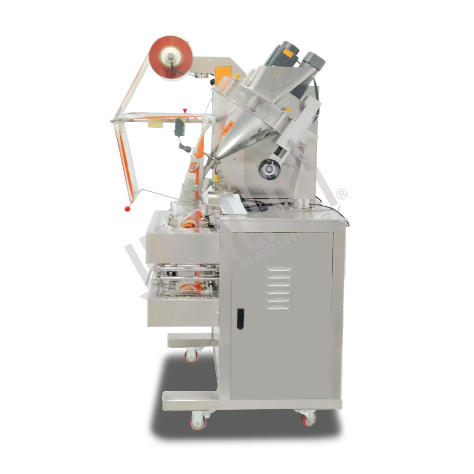 Автоматическая фасовочно-упаковочная машина DXDF-320RH-E (нерж., 4-х шовн. пакет, 15-100 мл, W пленки 240 мм, насечка, зубч. нож) Hualian - Купить с доставкой по всей Беларуси