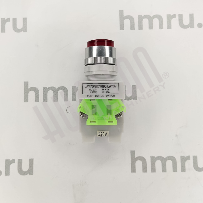 Кнопка LAY7 (PBCY090) LAY37 (красная, с фиксацией) Hualian - Купить с доставкой по всей Беларуси