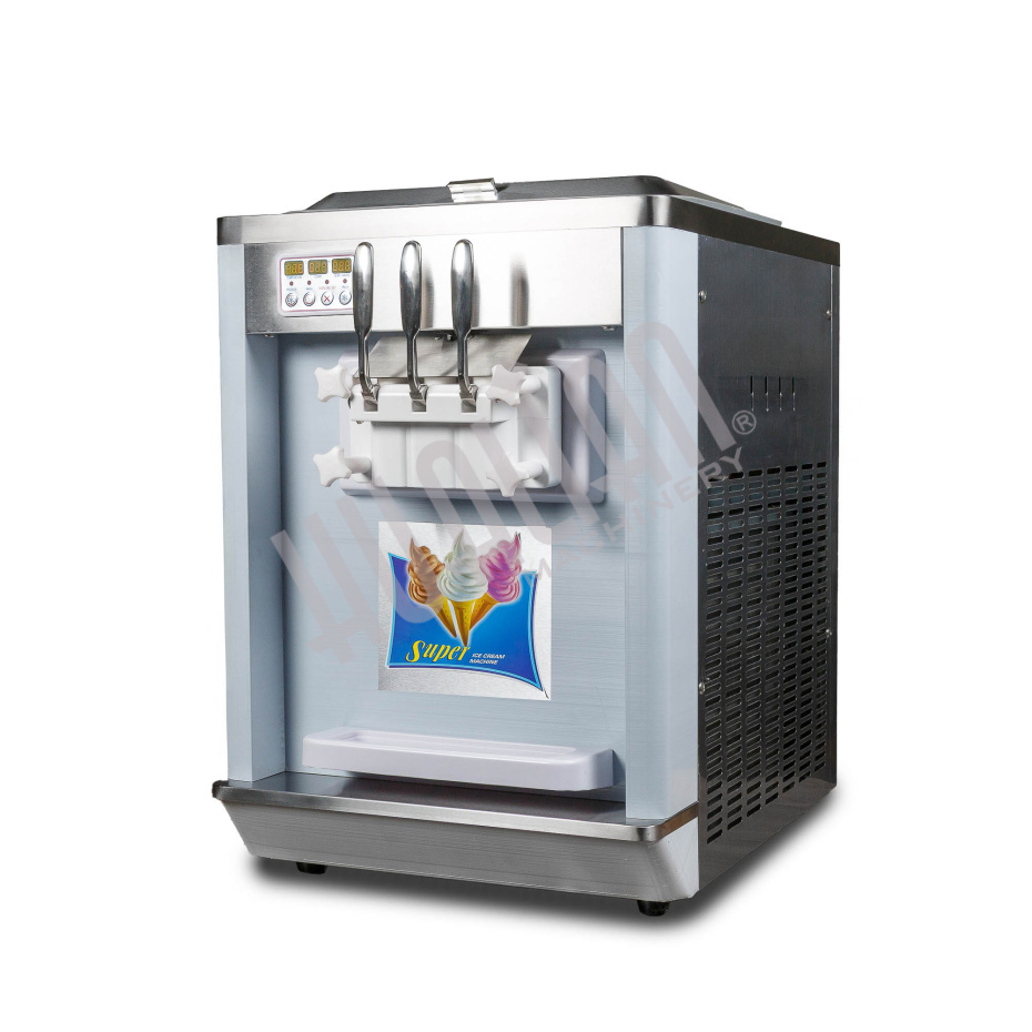Фризер для мягкого мороженого HIM-03 с функцией ночного хранения и помпой (3 рожка) Hualian - Купить с доставкой по всей Беларуси