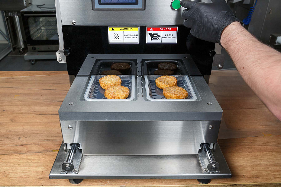 Запайщик лотков с газонаполнением EV-271 (142*92 мм, 2 лотка за цикл) Hualian - Купить с доставкой по всей России - 9
