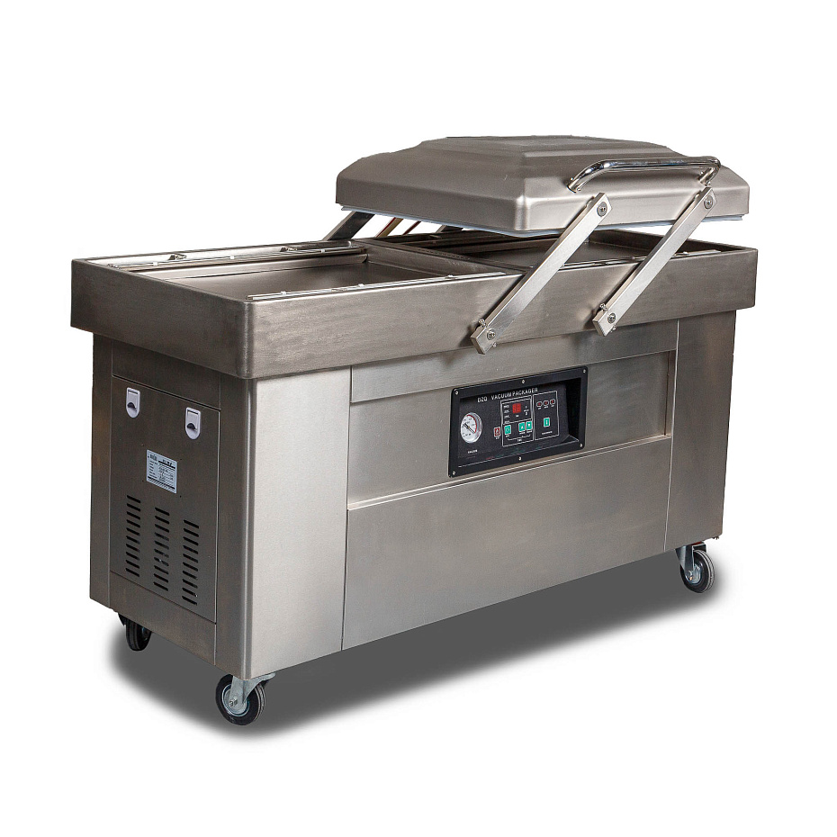 Напольная двухкамерная вакуум-упаковочная машина DZQ-600/2SB (нерж., газ) Эко Hualian - Купить с доставкой по всей России - 2