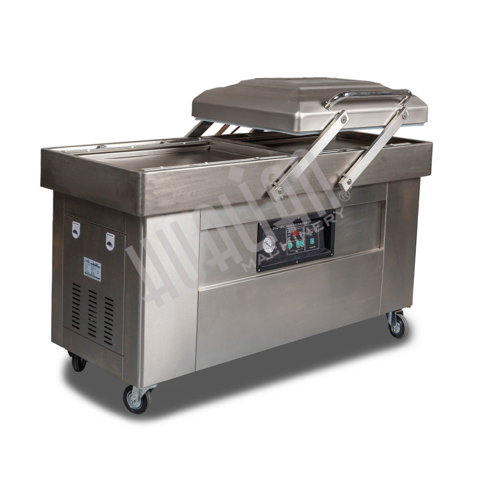 Напольная двухкамерная вакуум-упаковочная машина DZQ-600/2SB SS Hualian - Купить с доставкой по всей Беларуси