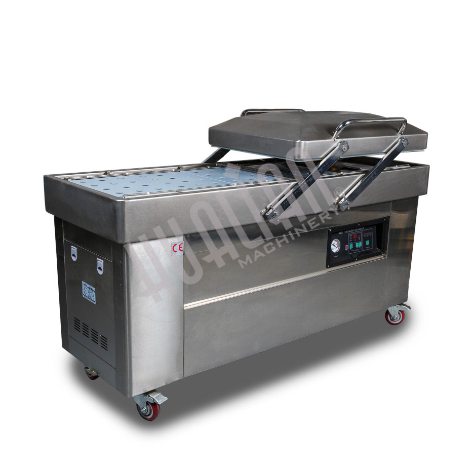 Напольная двухкамерная вакуум-упаковочная машина DZQ-700/2SB (нерж., газ) Hualian - Купить с доставкой по всей Беларуси