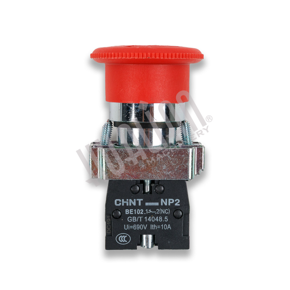 Кнопка аварийной остановки NP2-BS542 (DZQ-600L/S/DZF-5050/HVT-450R) Hualian - Купить с доставкой по всей Беларуси