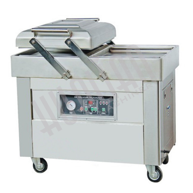 Напольная двухкамерная вакуум-упаковочная машина DZQ-400/2SB SS Hualian - Купить с доставкой по всей Беларуси