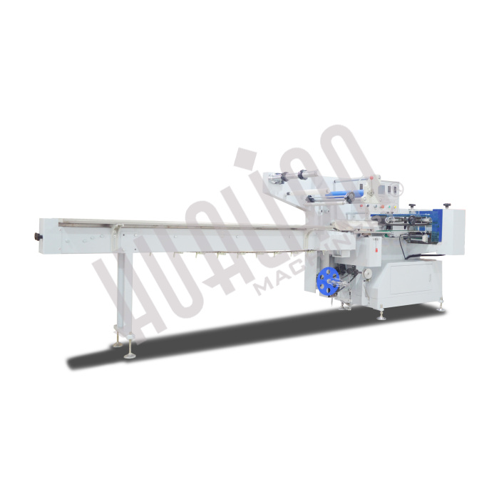 Горизонтальная упаковочная машина DXDZ-590A/180 (3 servo, ПОФ, bag L 150-350 mm, S - 330, bag W 30-180 mm, H 30-105 mm) Hualian - Купить с доставкой по всей Беларуси