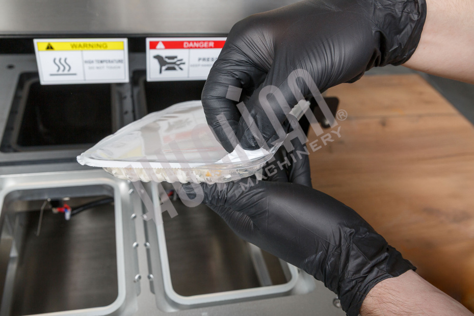 Запайщик лотков с газонаполнением EV-271 (187*137*120 мм, 2 лотка за цикл) Hualian - Купить с доставкой по всей Беларуси