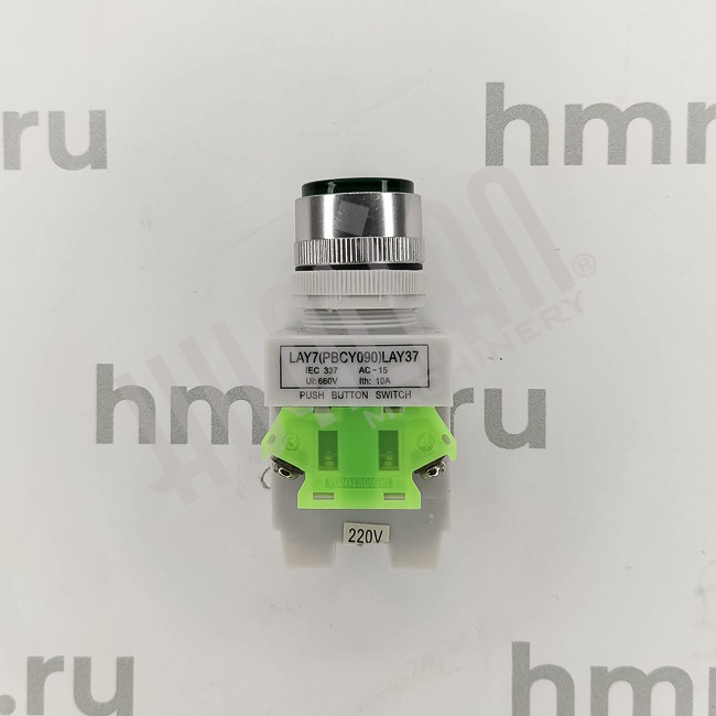 Кнопка LAY7 (PBCY090) LAY37 (зелёная, с фиксацией) Hualian - Купить с доставкой по всей Беларуси