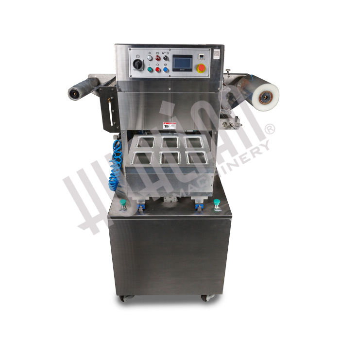 Полуавтоматический запайщик лотков HVT-550M/6 (6 лотков,187*137*40) (нерж., СКИН) Hualian - Купить с доставкой по всей Беларуси