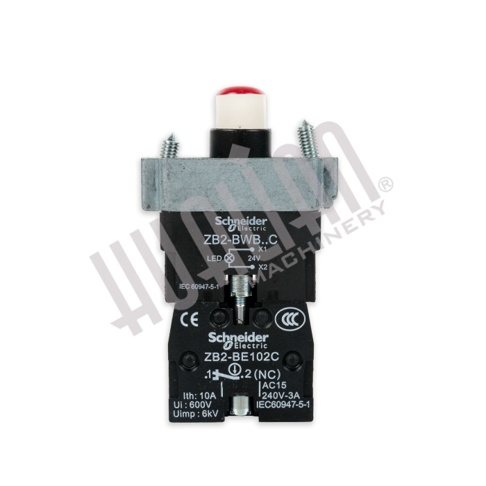 Кнопка с подсветкой (контактная группа, НЗ, красная) (панель управления BSF-5640LG) Hualian - Купить с доставкой по всей Беларуси