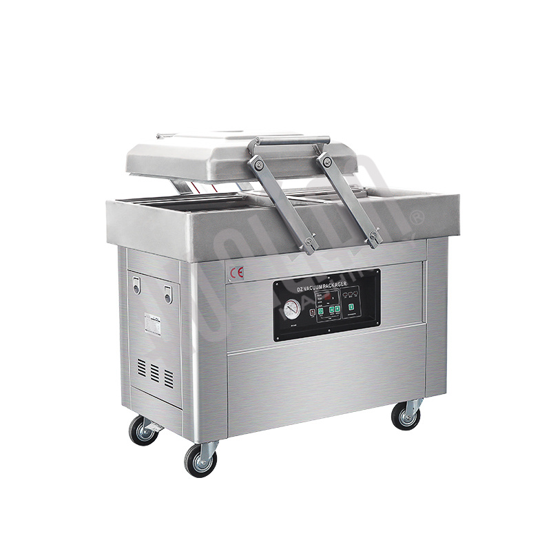 Напольная двухкамерная вакуум-упаковочная машина DZ-400/2SB SS (нерж.) Hualian - Купить с доставкой по всей Беларуси