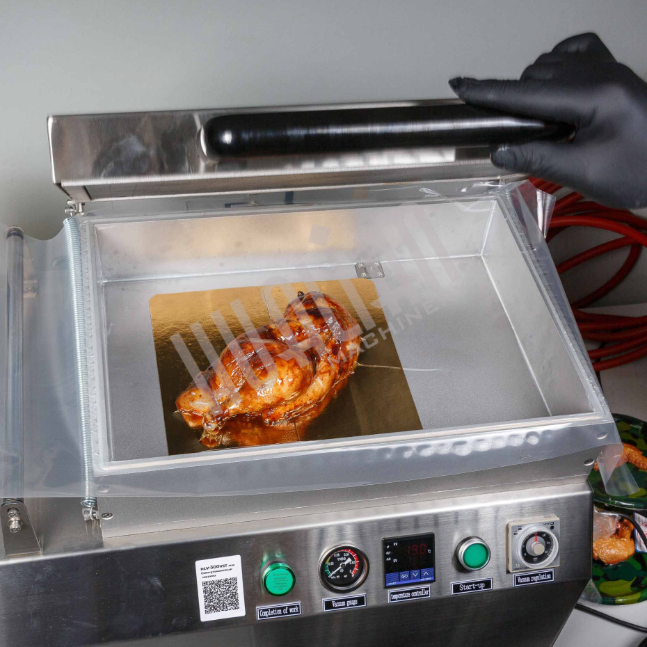 Ручной вакуумный пищевой скин-упаковщик HLV-300VST (глубина лотка 55 мм,2 лотка) PREMIUM Hualian - Купить с доставкой по всей Беларуси