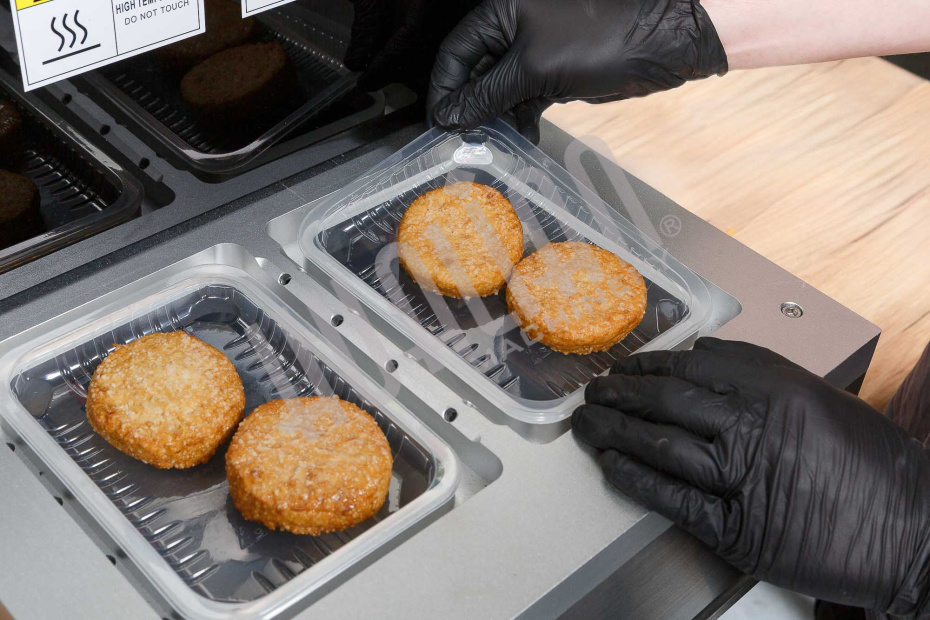 Запайщик лотков с газонаполнением EV-271 (187*137*120 мм, 2 лотка за цикл) Hualian - Купить с доставкой по всей Беларуси