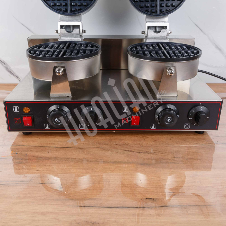 Вафельница для объемных вафель HWB-2 (2 секции, круг) Hualian - Купить с доставкой по всей Беларуси