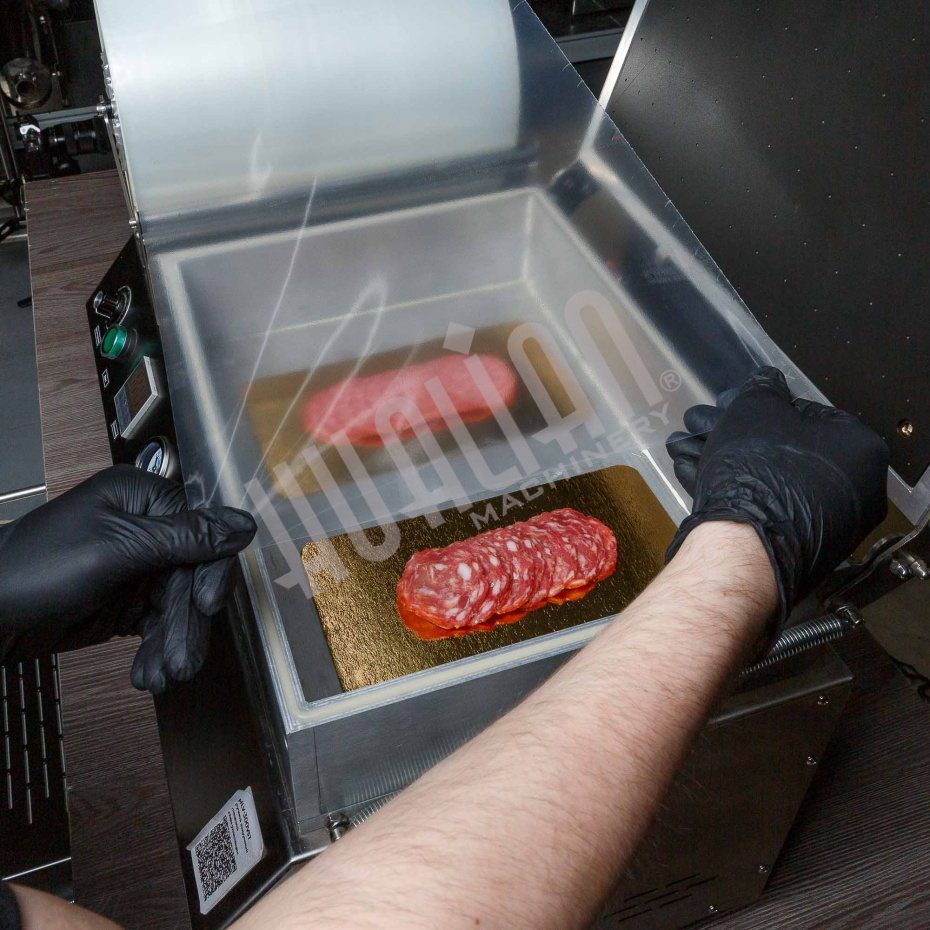 Скин-упаковочная машина HLV-300VST NEW на два лотка (глубина лотка 40 мм) Hualian - Купить с доставкой по всей Беларуси