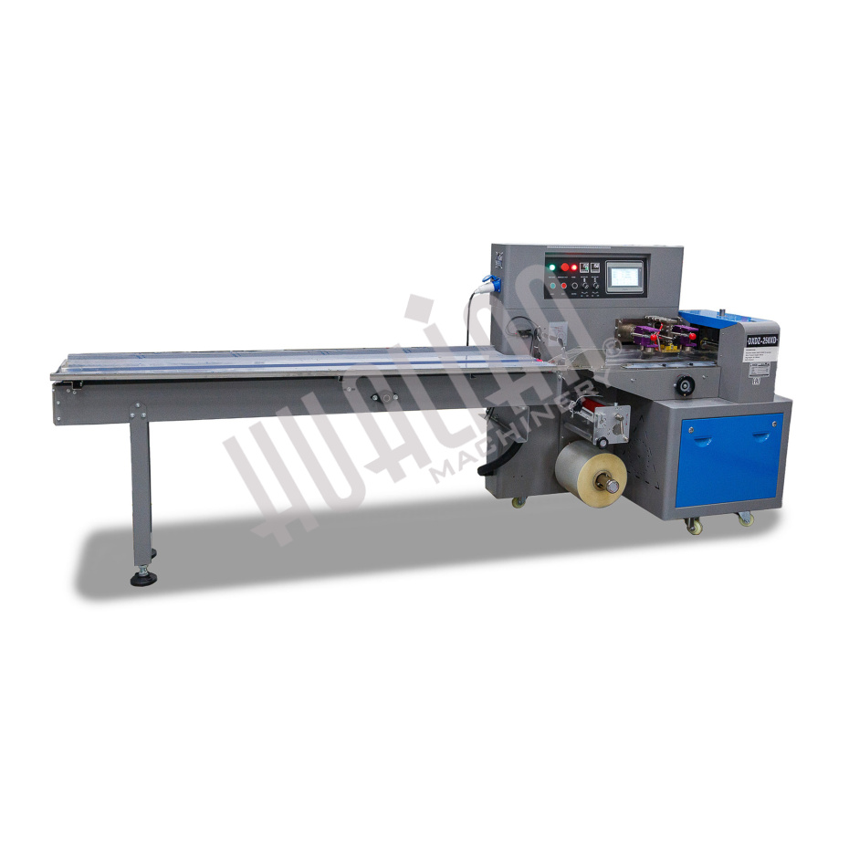 Горизонтальная упаковочная машина DXDZ-250XD (лент. 60 мм, рег. форм., S 250, L 120-280, H 60) Hualian - Купить с доставкой по всей Беларуси