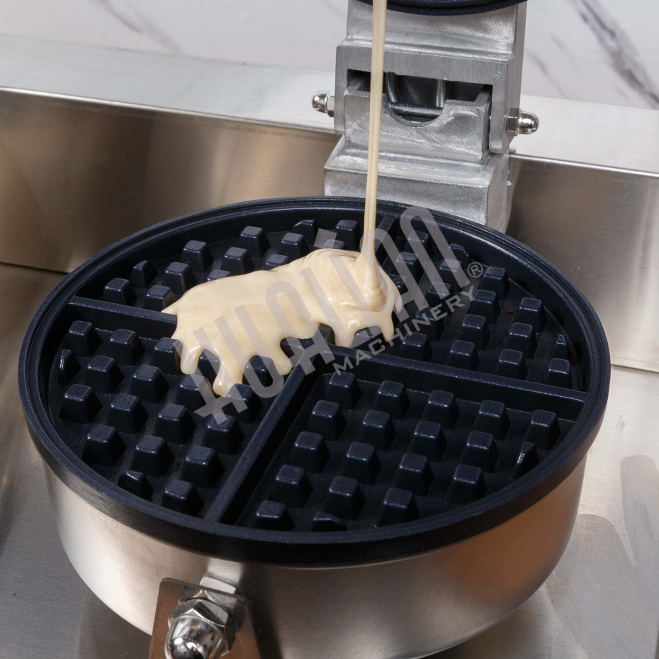 Вафельница для объемных вафель HWB-2 (2 секции, круг) Hualian - Купить с доставкой по всей Беларуси