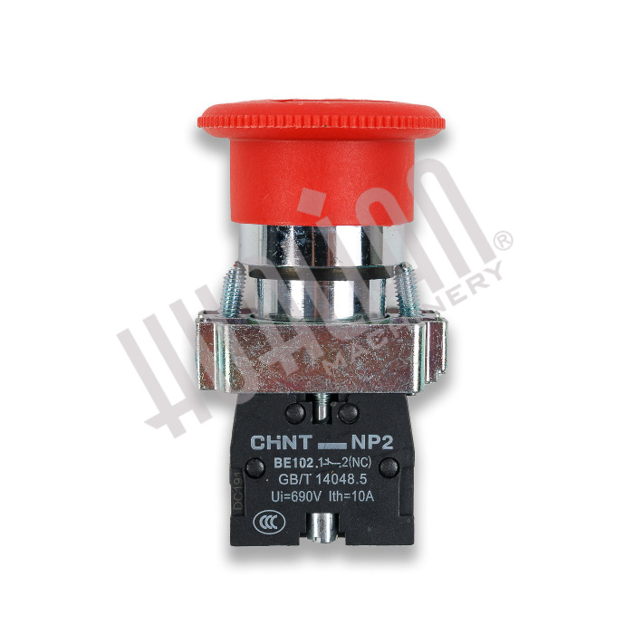 Кнопка аварийной остановки NP2-BS542 (DZQ-600L/S/DZF-5050/HVT-450R) Hualian - Купить с доставкой по всей Беларуси