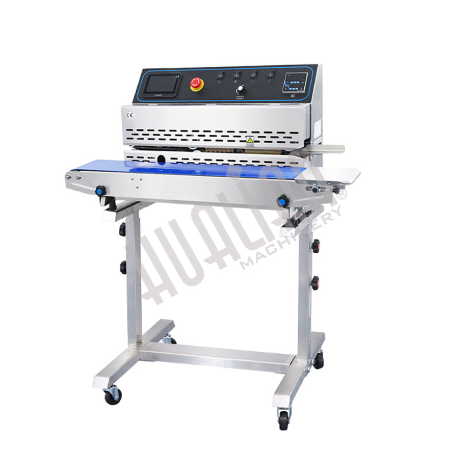 Горизонтальный конвейерный роликовый запайщик FRP-810III (на консоли, каплеструйный принтер) Hualian - Купить с доставкой по всей Беларуси