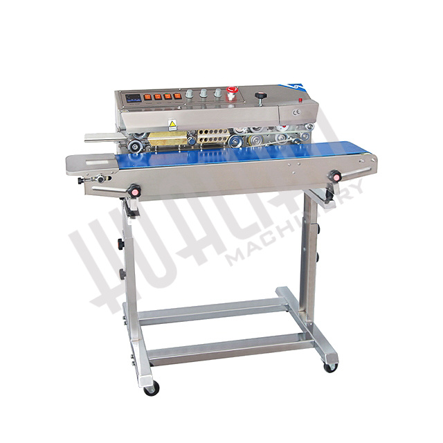 Роликовый конвейерный запайщик горизонтальный на консоли FRM-810III Hualian - Купить с доставкой по всей Беларуси