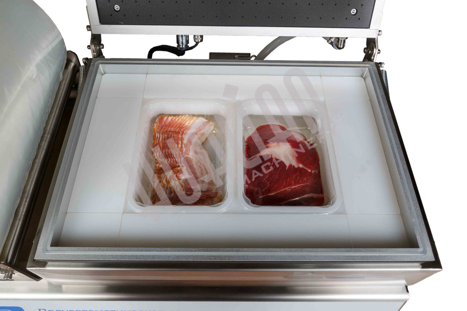 Скин-упаковочная машина HLV-300VST NEW на два лотка (глубина лотка 55 мм) Hualian - Купить с доставкой по всей Беларуси