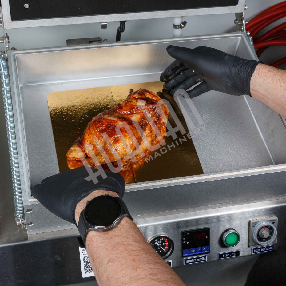 Ручной вакуумный пищевой скин-упаковщик HLV-300VST (глубина лотка 55 мм,2 лотка) PREMIUM Hualian - Купить с доставкой по всей Беларуси